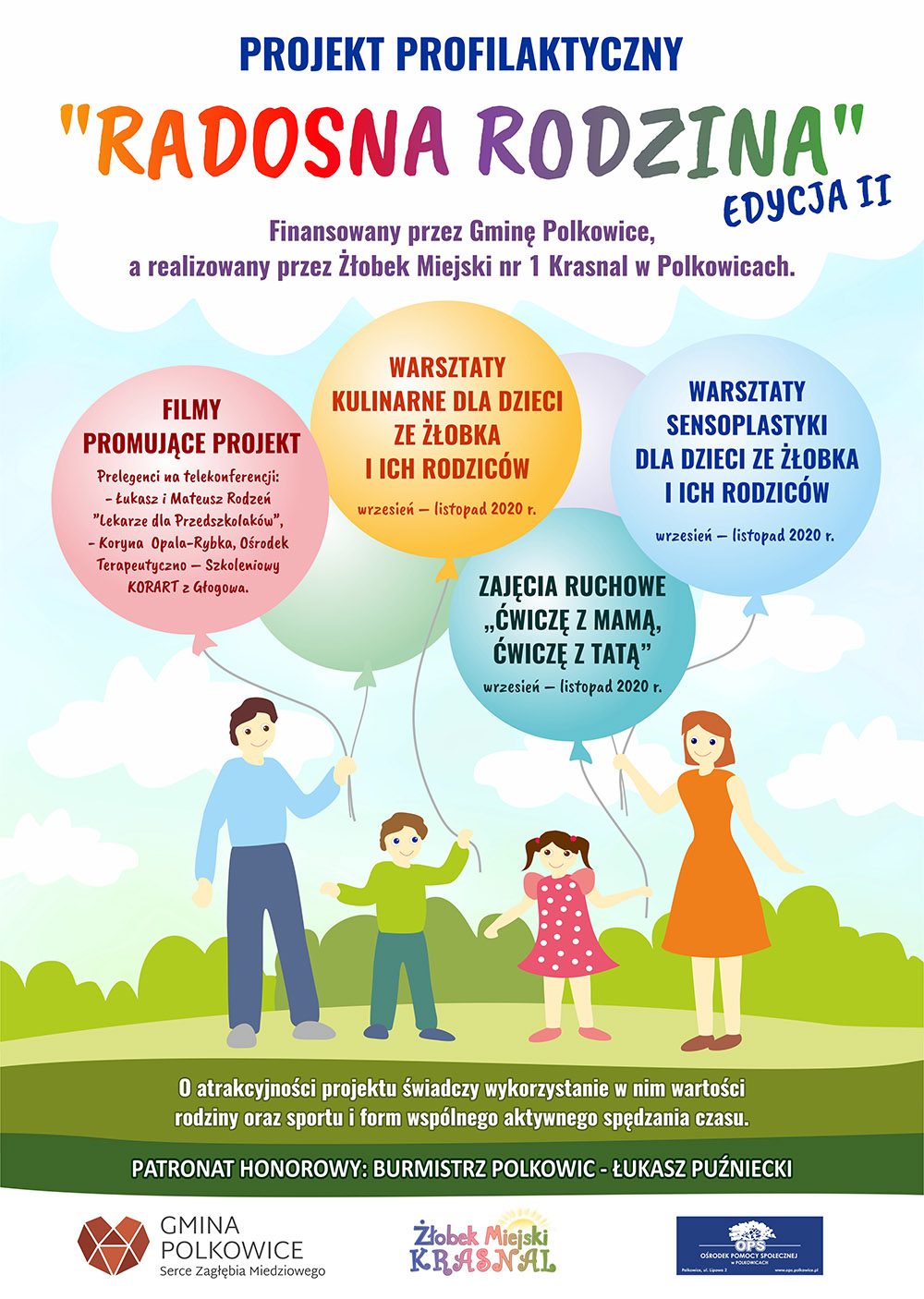 Plakat promujący projekt "Radosna Rodzina" - edycja II