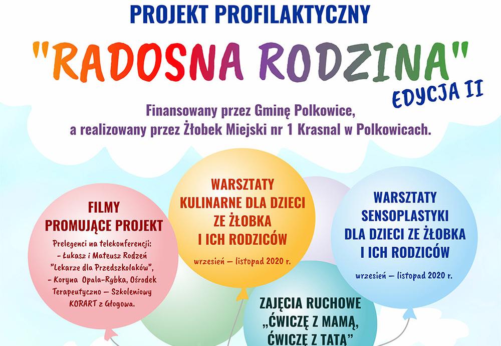 Projekt profilaktyczny "Radosna Rodzina" - edycja II
